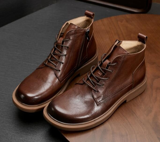 Genuine Leather Fashion Martin Boots For Men